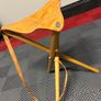 Beautiful Solid Ash & Leather 3 Legged Stool Image 3