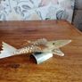Vintage Carved Horn Fish Image 2