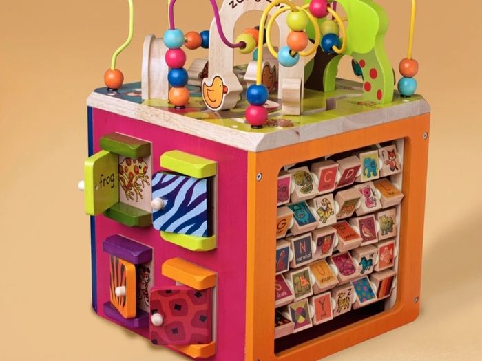 B. toys Zany Zoo Wooden Activity Cube Assortment