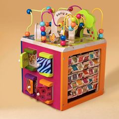 B. toys Zany Zoo Wooden Activity Cube Assortment
