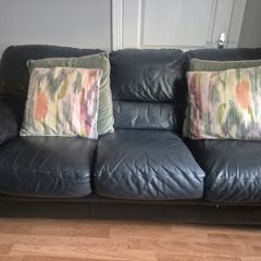 Leather Sofa seats and two armchairs