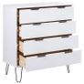 Drawer Cabinet White 76.5x39.5x90.3 cm Solid Pine Wood Image 4