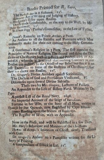 Doctor Juan Huartes 1529-1588. Translated by Mr Bellamy. Examen de Ingenios: Or, The Tryal of Wits. Discovering the great Difference of Wits among Men. 1698