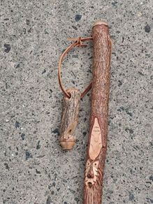 Stunning Five Foot Hiking Staff and Matching Whistle