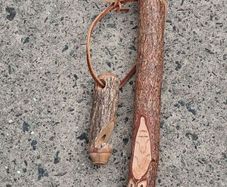 Stunning Five Foot Hiking Staff and Matching Whistle