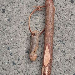 Stunning Five Foot Hiking Staff and Matching Whistle