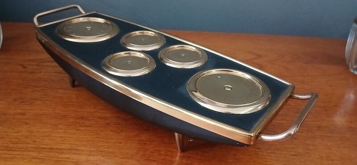 Mid century Golden Age condiment set