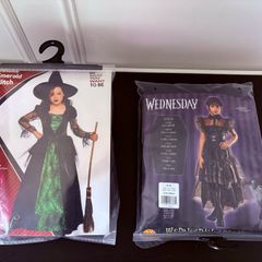 Girls Costumes Wicked and Wednesday