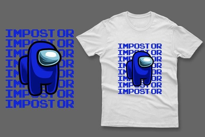 Blue imposter among us t-shirt impostor t-shirt