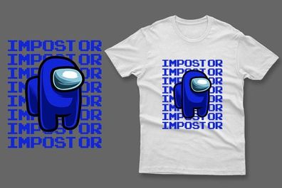 Blue imposter among us t-shirt impostor t-shirt
