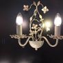 Wall Light Flower Detail Cream Beads Image 3