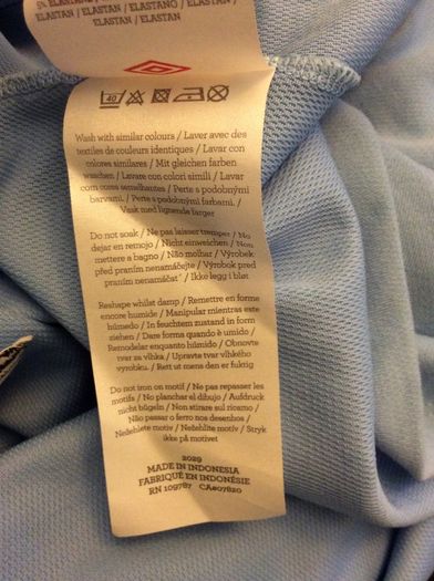 Manchester City Jersey. Season 2012/2013. Official Umbro Mens Home Jersey. Authentic Original From 2012. Not A Modern Day Remake.