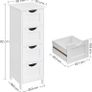 Bathroom Floor Storage Cabinet, Bathroom Storage Unit with 4 Drawers, Bathroom Cabinet Freestanding, 30 x 30 x 82 cm, for Living Room, Dining Room, Kitchen, Modern Style (FREE SHIPPING) Image 4