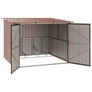 Bike Shed 3 pcs Brown 215 x 206 x 157 cm Metal Image 4