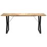 Dining Table 180x90x76 cm Solid Mango Wood Image 2