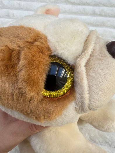 Ty Beanie approx. 8" Houghie the Bulldog Plush Used Please see photos