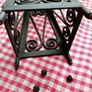 Vintage '60 wrought iron ceiling lamp removableTop Image 2