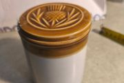 vintage 1930 Kitchen container, Canister with lid, ceramic jar