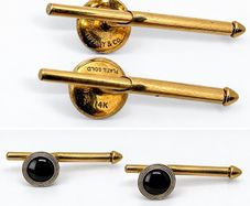 Vintage Tiffany & Co. 14ct Gold & Platinum Shirt Studs