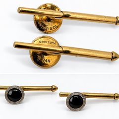 Vintage Tiffany & Co. 14ct Gold & Platinum Shirt Studs