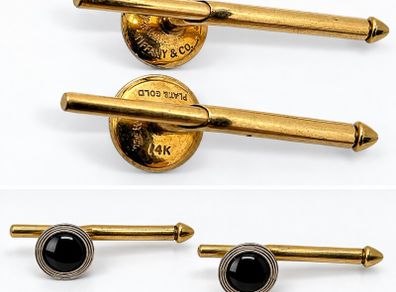 Vintage Tiffany & Co. 14ct Gold & Platinum Shirt Studs