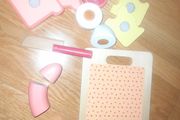 Wooden toy food set