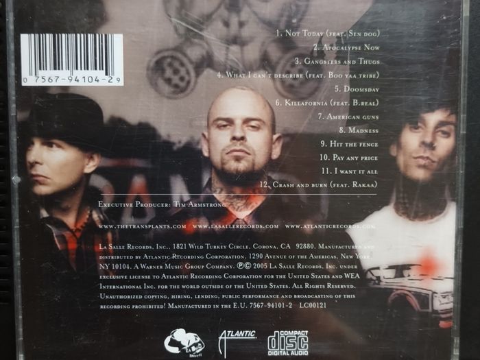 CD Punk Rock- Transplants 'Haunted Cities' (Rancid)