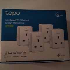 Mini Smart Wi-Fi Socket, Energy Monitoring, 4-Pack