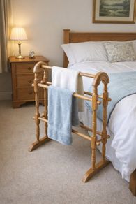 Vintage wooden towel rail