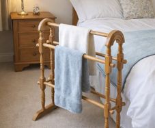 Vintage wooden towel rail
