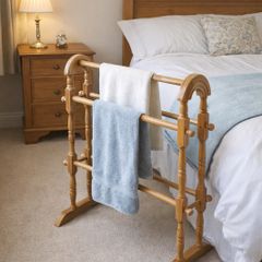 Vintage wooden towel rail