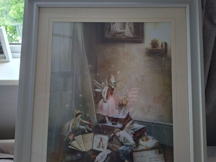 A beige picture of fairy stories for childrens room.