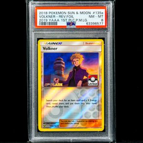 Volkner 135a/156 - 4th Place PSA 8 Near Mint - Mint Graded League Challenge Stamped Promo Sun and Moon 2019