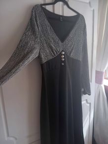 Black and Silver Occasion Dress