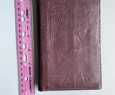 Vogue Italy leather passport case brown