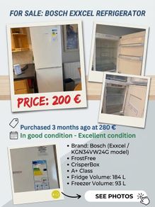 Bosch Exxcel Fridge Freezer