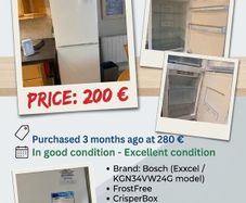 Bosch Exxcel Fridge Freezer