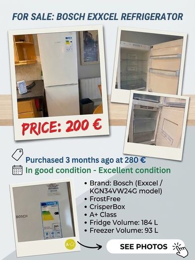 Bosch Exxcel Fridge Freezer