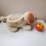 Russ ivory/brown "Cute n Soft" collection plush puppy dog  handbag Image 2