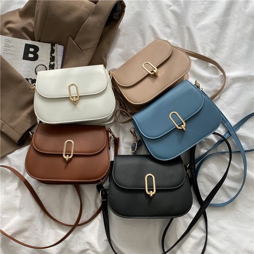 Black saddle crossbody bag