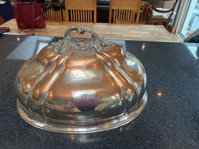 Antique Silver Plated Meat Cover. Price reduced by 50%