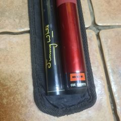JIMMY WHITE snooker pool cue Arg-17 red black two piece 18oz