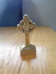 Vintage Brass Celtic Cross for Sale