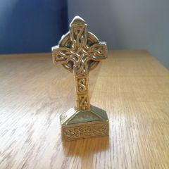 Vintage Brass Celtic Cross for Sale