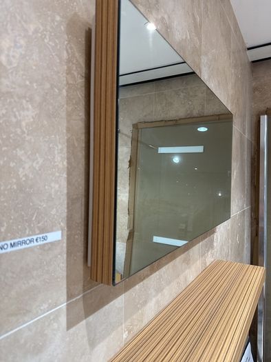 Bathroom Side Cabinet, Mirror and Shelf