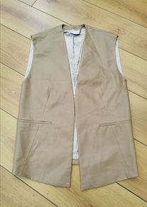 Leather vest -oversize-