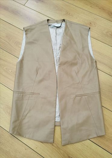 Leather vest -oversize-