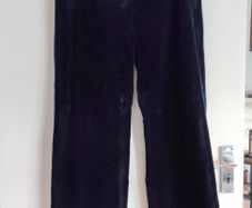 Sezane Fabio Trousers -Marine Blue Velvet- New with Tags (Size 38 / UK 10)