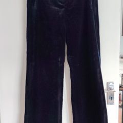 Sezane Fabio Trousers -Marine Blue Velvet- New with Tags (Size 38 / UK 10)