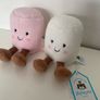 New JELLYCAT Amuseables Pink & White Marshmallows Image 6